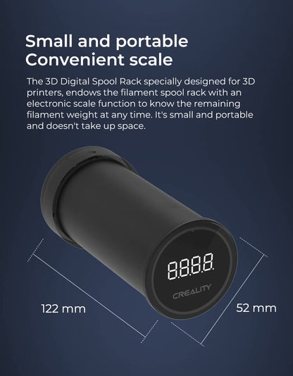 Creality Weighable 3D Digital Spool Rack Filament Holder Buit in Bearing Compatible with Anycubic Vyper Mega Ender 3 V2 Pro, Sidewinder X1 X2 Aluminum Profiles Frame 3D Printer Upgrades - WoodArtSupply