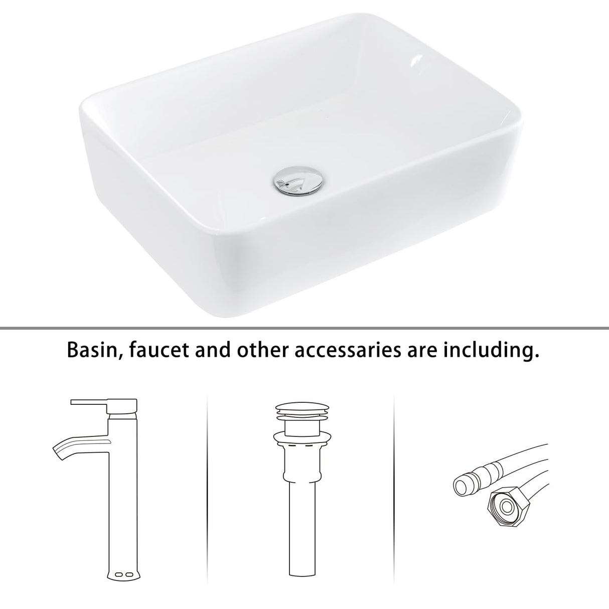 LUCKWIND 72" Double 24-in Bathroom Vanity with Sink Combo, Elegant Series with Two 12.6-in Side Cabinets, Painted Frame, Including White Rectangle Sinks, Faucets Without Mirrors, Black LUCKWIND