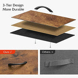 WLIVE TV Stand Dresser for Bedroom with 5 Fabric Drawers, Entertainment Center with Open Shelf and Power Outlet for 45 inch TV, Media Console Table with Storage for Closet, Living Room, Rustic Brown WLIVE