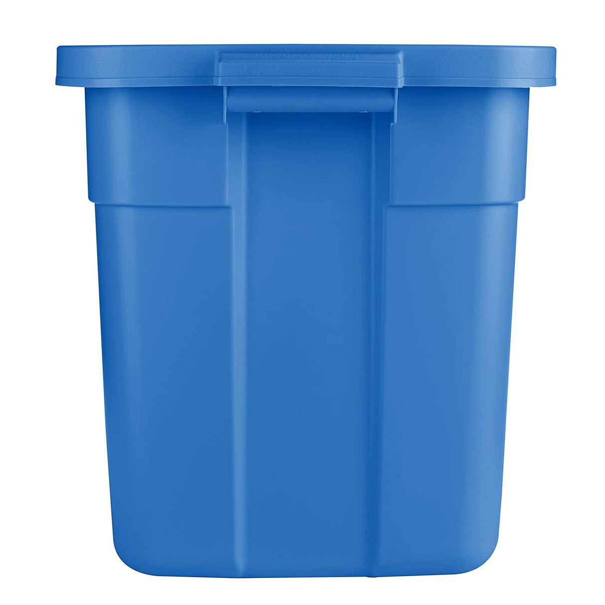 Rubbermaid Roughneck Tote 18 Gal, 6 Pack, Made in USA, Heritage Blue, Rugged Plastic Stackable Storage Bins with Lids and Handles Rubbermaid