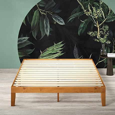 ZINUS Alexia Wood Platform Bed Frame, Solid Wood Foundation, No Box Spring Needed, Wood Slat Support, Easy Assembly, Rustic Pine, Full Zinus