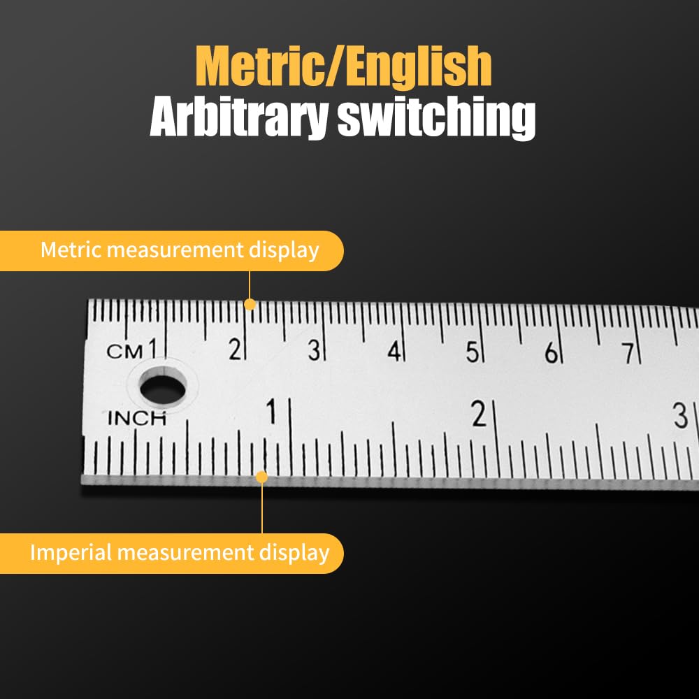 Digital Display Angle Ruler, Digital Angle Finder Tool 2 in 1 Angle Finder Ruler, Digital Angle Ruler Angle Measuring Tool Digital Protractor Ruler Multi-Angle Measuring Ruler (Metal_200MM) Drkicsy