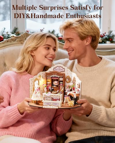 Rolife DIY Miniature House Kit Elsa's Tailoring, Mini Dollhouse Kit for Adults, Mini Room Building Kit for Teens, DIY Craft Kits for Parents Friends Girls Boys (Elsa's Tailor Shop)