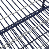 DHP Miles Low Metal Bunk Bed Frame for Kids, With Built-in Ladder, High Guardrail and Metal Slats, Floor Bed Bottom Bunk, No Boxspring Required, For Small Spaces, Full-Over-Full, Blue DHP