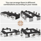 Tribesigns 6.56 ft Conference Table, Large Rectangle Meeting Seminar Table, Industrial Long Business Table for 6-8 People (Without Chair) (Black) Tribesigns
