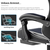 OS MOTOR Gaming Chair with Headrest and Lumbar Support, Ergonomic High Back Office Chair, Racing Style Executive Computer Desk Chair, Leather Adjustable Swivel Task Chair for Home Office (White) OS MOTOR