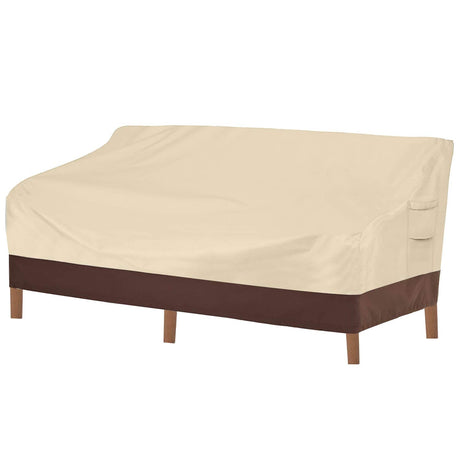 Vailge Heavy Duty Patio Sofa Cover, 100% Waterproof 3-Seater Outdoor Sofa Cover,Lawn Patio Furniture Covers with Air Vent and Handle,79" Wx 37" Dx 35" H,Beige&Brown Vailge