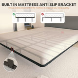 Kaelidra Queen Size Floating Bed Frame with Smart LED Lights, Heavy Duty Metal Platform Floating Bed Frame, No Box Spring Needed, Easy Assembly, Noise Free Kaelidra