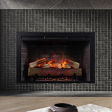 Modern Ember Uptown 36" Smart Electric Fireplace Insert with Remote Control, Alexa/WiFi Enabled - 1,000 Sq Ft Electric Heater with Realistic Flames and Log Set Modern Ember