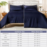 MUXHOMO Queen Comforter Set, All Season Ultra Soft Down Alternative Bedding - 3 Piece Lightweight Bed Set Includes 1 Comforter (90"x90") and 2 Pillow Shams (20"x26"), Navy Blue MUXHOMO