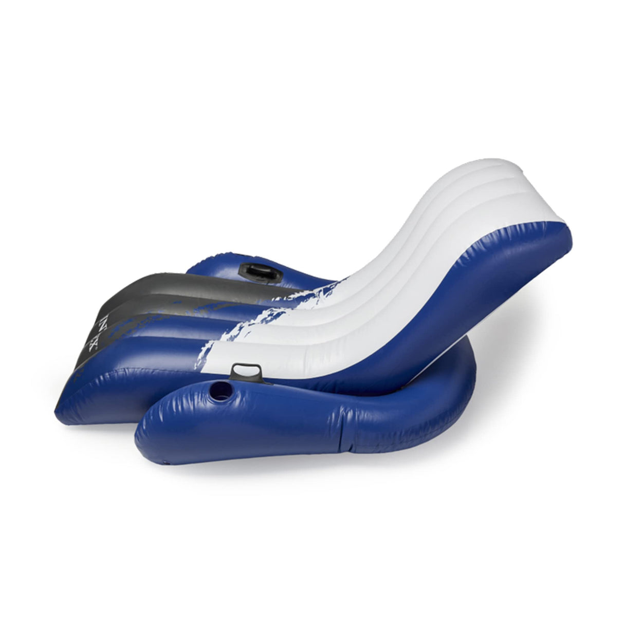 Intex Inflatable Lounge Pool Recliner Lounger Chair with Cup Holders - Heavy-Duty Float Raft for Adults, 220 Lb Capacity Large Floating Tanning Chair Intex