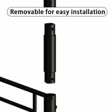 LUMISOL Twin Size Triple Bunk Beds, Heavy Duty Metal Triple Bunk Bed Frame with Ladder for Share Bedrooms, Detachable Bunk Beds, Can be Divided into 3 Beds, Black LUMISOL