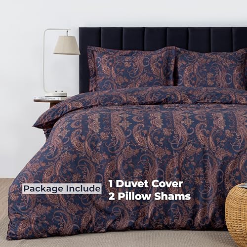 Dreamology Duvet Cover Full, Duvet Cover with Button Closure, Soft Microfiber, Piped Edges & Fade Resistant Bedding Set, Includes 1 Full Duvet Covers & 2 Pillow Shams Dreamology