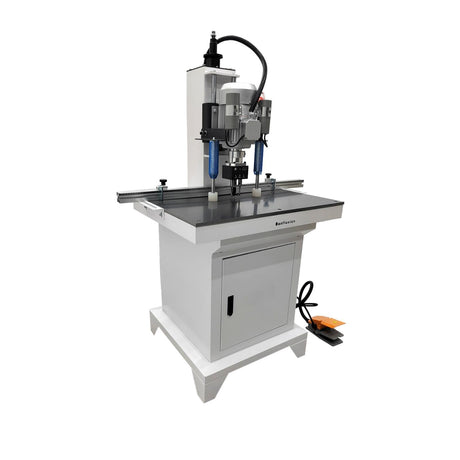 Banfluxion 110V Woodworking Hinge Drilling Machine Single Head Pneumatic Hinge Boring Insertion Machine Hinge Boring Drill Press Machine for Drilling Processing of Doors, Cabinets, 2880r/min Banfluxion