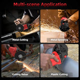 NAWIN 4 inch Cordless Angle Grinder Kit, variable speed grinder, 2×4.0Ah Li-Ion Battery&Fast Charger,9000RPM Brushless Motor, Battery Angle Grinder Tool for Metal Wood, Ergonomic Position Handle NAWIN