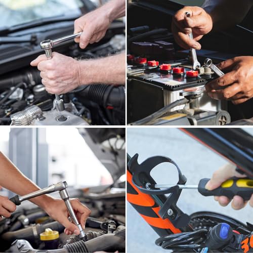 TLGREEN 95 Piece Tool Set, Tool Kit, Mechanics Tool Set, Portable Toolbox with Adjustable Wrench Pliers Socket Bits, with Plastic Toolbox Storage Case, for House Apartment Garage (Yellow) TLGREEN