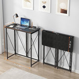 39.37" Folding Standing Desk, Small Laptop Stand Up Desk for Sitting or Standing, No Assembly Needed, Portable, Tall Foldable Desk for Home, Office, Small Spaces (Black) Ytaoka