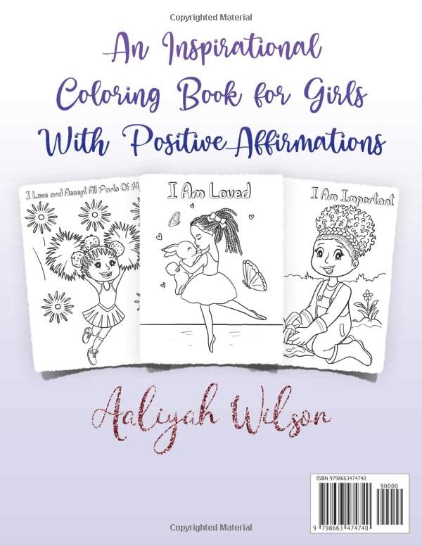 I Am: Positive Affirmations | Coloring Book for Young Black Girls | African American Children Books (Black Girl Books With Positive Affirmations) PETCTN