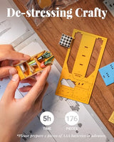 Rolife Book Nook Kit Wooden Bookcase 9.5" Garden House Miniature Kit with LED Decorative Bookends, 3D Puzzles for Adults Craft Hobby for Girls Boys Adults Rolife