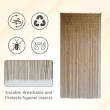 Vietbud Décor Natural Bamboo Beaded Curtains for Doorways, Decorative Room Divider, Natural Vietnamese Craft, Indoor Hanging Bamboo Blinds, Sturdy Hook, Easy to Clean, 35.43 x 78.74 Inches VIETBUD DECOR