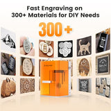 Mecpow X1 2-in-1 Dual Laser Engraver, 5000mm/s Speed Portable Laser Engraving Machine, Infrared Engraver for Jewelry,Metal,Wood,Leather and Acrylic,105x105mm Area,Output Power:0.5mW,Class:1 Mecpow