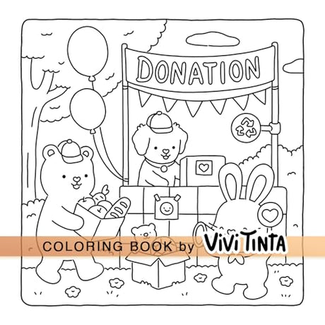 Fuzzy Hygge: Cute and Cozy Coloring Book for Adults & Teens Featuring Adorable Animals Characters for Stress Relief (Fuzzy Friends Coloring) Vivi Tinta