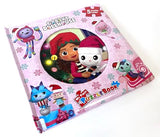 Gabby's Dollhouse Christmas My First Puzzle Book - Jigsaw Puzzles for kids, 10-page board book, 5 puzzles to enjoy Phidal