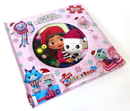 Gabby's Dollhouse Christmas My First Puzzle Book - Jigsaw Puzzles for kids, 10-page board book, 5 puzzles to enjoy