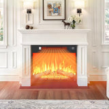DWVO 23 Inches Electric Fireplace Insert, Recessed Fireplace Heater with Remote Control, Adjustable Temperature, 6H Timer, Adjustable Flame Brightness, 120V 1400W, Firewood DWVO