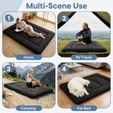 Simple Deluxe 4-Inch Twin Tatami Mattress, Japanese Futon Foldable Mattress with Removable Washable Cover, Portable Floor Bed for Bedroom, Guest Room, Camping, and Everyday Use – Black Simple Deluxe