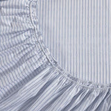 Tommy Hilfiger - Sheet Set, Cotton Percale Bedding with Matching Pillowcases, Crisp & Cool, Premium Quality Home Essentials (Monogram Stripe Blue, Queen) Tommy Hilfiger