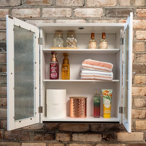 Teamson Home Connor 22.24 in. W x 25.0 in. H Removable Wall Cabinet, White Teamson Home