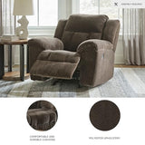 Signature Design by Ashley Frohn Urban Manual Rocker Recliner with Pillow-Top Arms, Dark Brown Signature Design by Ashley