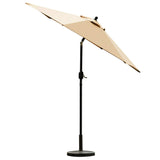Sunnyglade 7.5' Patio Umbrella Outdoor Table Market Umbrella with Push Button Tilt/Crank, 6 Ribs (Tan) Sunnyglade