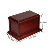 Cherry Solid Wooden Urns for Adult Male, Cremation Urns Eco-Friendly Wooden Casket Urn for Human Ashes Adult Female, Wood Keepsake Memorial Urns XMKAISITE