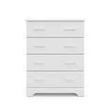 Storkcraft Brookside 4 Drawer Dresser (White) – GREENGUARD Gold Certified, Nursery Dresser for Kids Bedroom, Chest of Drawers Storkcraft