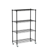 Catalina Creations EFINE 4-Shelf Shelving Units and Storage on Wheels, NSF Certified, Adjustable Carbon Steel Wire Shelving Unit Rack for Garage, Kitchen, Office, Black (50H X 30W X 14D) Catalina Creations