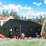EROMMY 30x20x13 FT Large Black Inflatable Nightclub, Blow Up Party Tent Portable with 1100W Blower, Disco Night Club Tent for Adult Birthday Party Business Rental EROMMY
