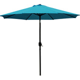 Sunnyglade 9' Patio Umbrella Outdoor Table Umbrella with 8 Sturdy Ribs (Teal Blue) Sunnyglade