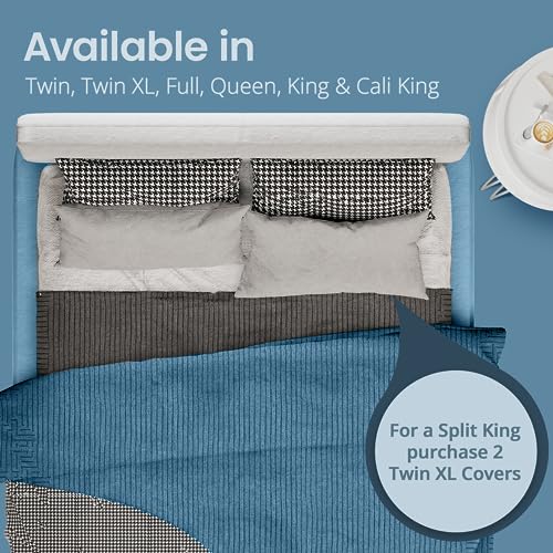 SafeRest Waterproof Queen Size Mattress Protector - Fitted with Stretchable Pockets - Machine Washable Cotton Blend Mattress Cover for Bed SafeRest