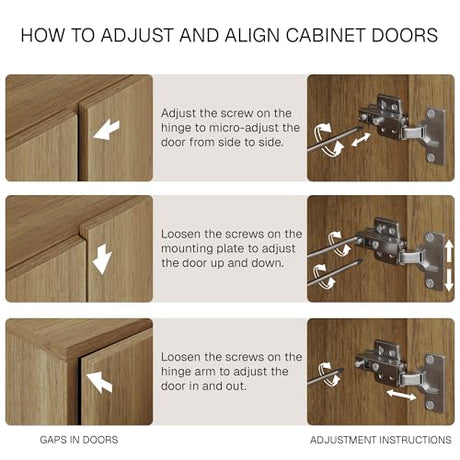 BELLEZE 65 Inch Fluted Buffet Cabinet with Storage, Symmetrical Arc Accent Sideboard Large Console Table for Dining Room, Kitchen, and Living Room (Camel) BELLEZE