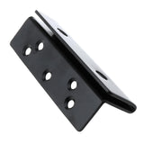 MEETOOT 2PCS Bed Frame Hardware Heavy Duty Bed Post Double Hook and Channel Bracket Black Bed Rail Hook Plate Suitable for Fixing Bed Frame Bed Post Bunk Bed Headboards MEETOOT