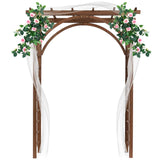 Wooden Wedding Arch, Wooden Pergola, Photo Booth Backdrop Stand, Garden Trellis Archway for Weddings, Parties, Indoor, Outdoor, Backdrops Decorations (63" L x 24" W x 85" H) AMZOSS