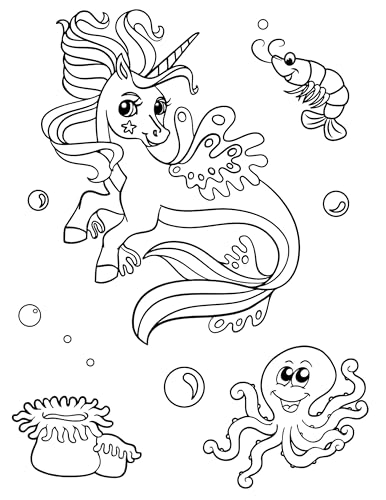Unicorn Coloring Book: For Kids Ages 4-8 (Coloring Books for Kids) WoodArtSupply