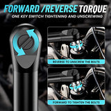 Seesii 3/8" Long Neck Ratchet Wrench, 40Ft-lbs 6" Extended Cordless Ratchet Wrench Kit w/ 2x2.0Ah Batteries & Fast Charge, 220RPM Variable Speed Ratcheting Wrench w/ 7 Sockets, RT400B Seesii