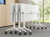 Okeysen Conference Room Table 1 Pack, Modern Folding Training Tables with Flip Top, Mobile Table with Four Locking Wheels, Executive Desk for Meeting Room, Office, Classroom 59.06”x23.62”x29.53” Okeysen