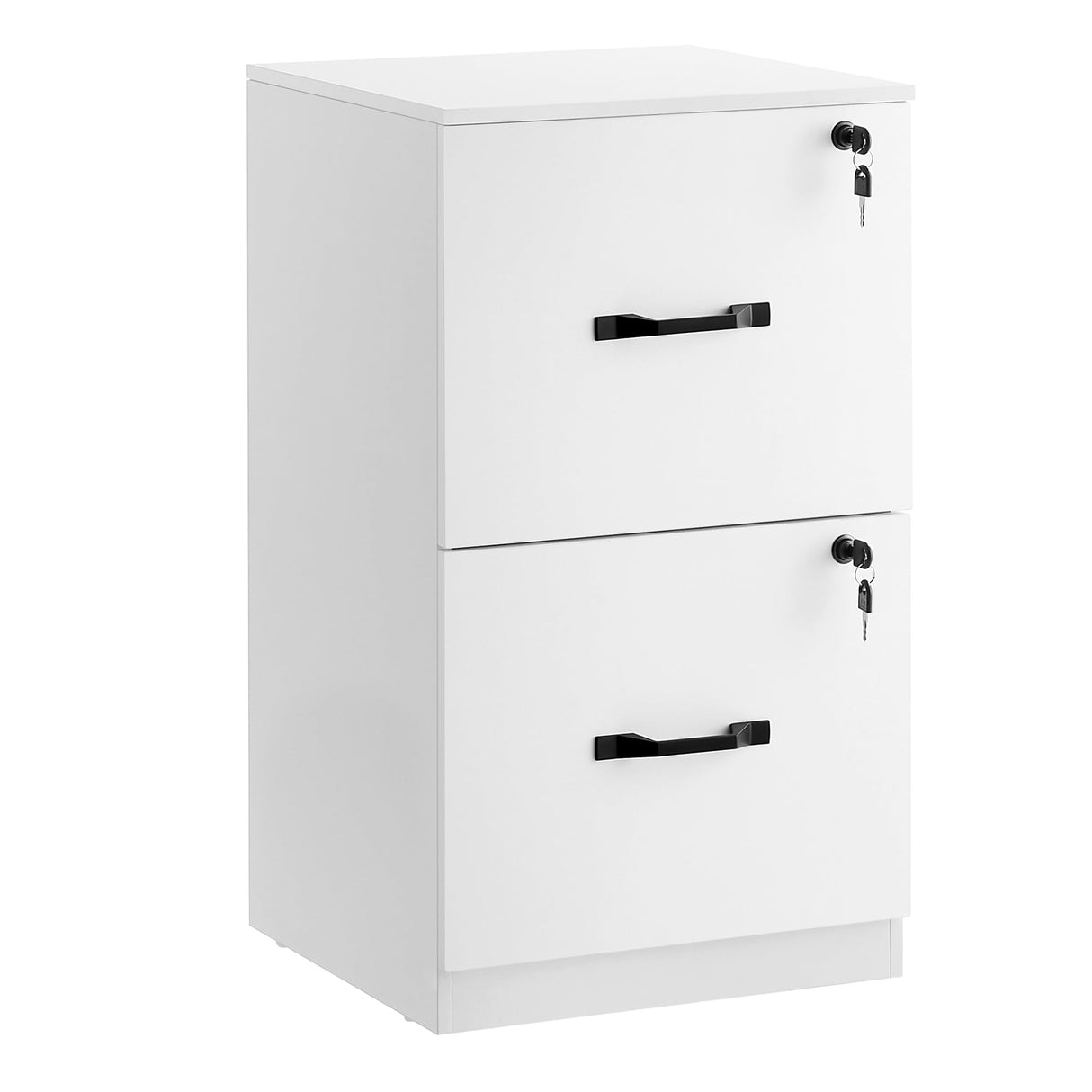 VASAGLE 2 Drawer File Cabinet, File Cabinet with Lock, Printer Stand, Office Filing Cabinet Organizer, for A4 and Letter Size Files, Cloud White UOFC061W14 VASAGLE