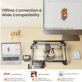 Longer RAY5 New Upgrade Laser Engraver, Laser Cutter 40W Output Power, Engraving Speed Up to 24,000 mm/min, 3.5” Color Touch Screen, App Offline Control, DIY Engraver Tool for Metal/Glass/Wood Longer