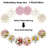 ORIGACH 6 Pack Flower Bouquet Embroidery Kits for Beginners, DIY Starter Hand Embroidery Kit with Sunflower Rose Lavender Patterns and Instructions for Adults Women Crafting