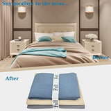 Yermivie 4 Pieces Bed Sheet Organizer Bands, Sheet Organizers and Storage Label Bands, Sheet Label for Bedding, Sheets Organizer for Closet,Sheet Keepers Linen Labels Bedding Bands (4Pcs Full) Yermivie